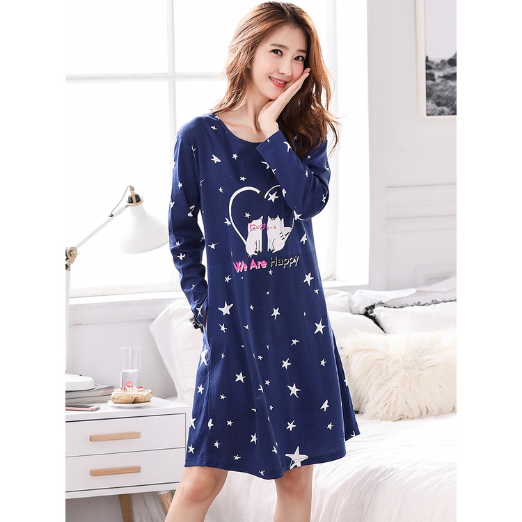 Đầm Ngủ Cotton Tay Dài Thời Trang Thu Đông Dành Cho Nữ 2021 3nrA *&&&& * - * - & *** | BigBuy360 - bigbuy360.vn