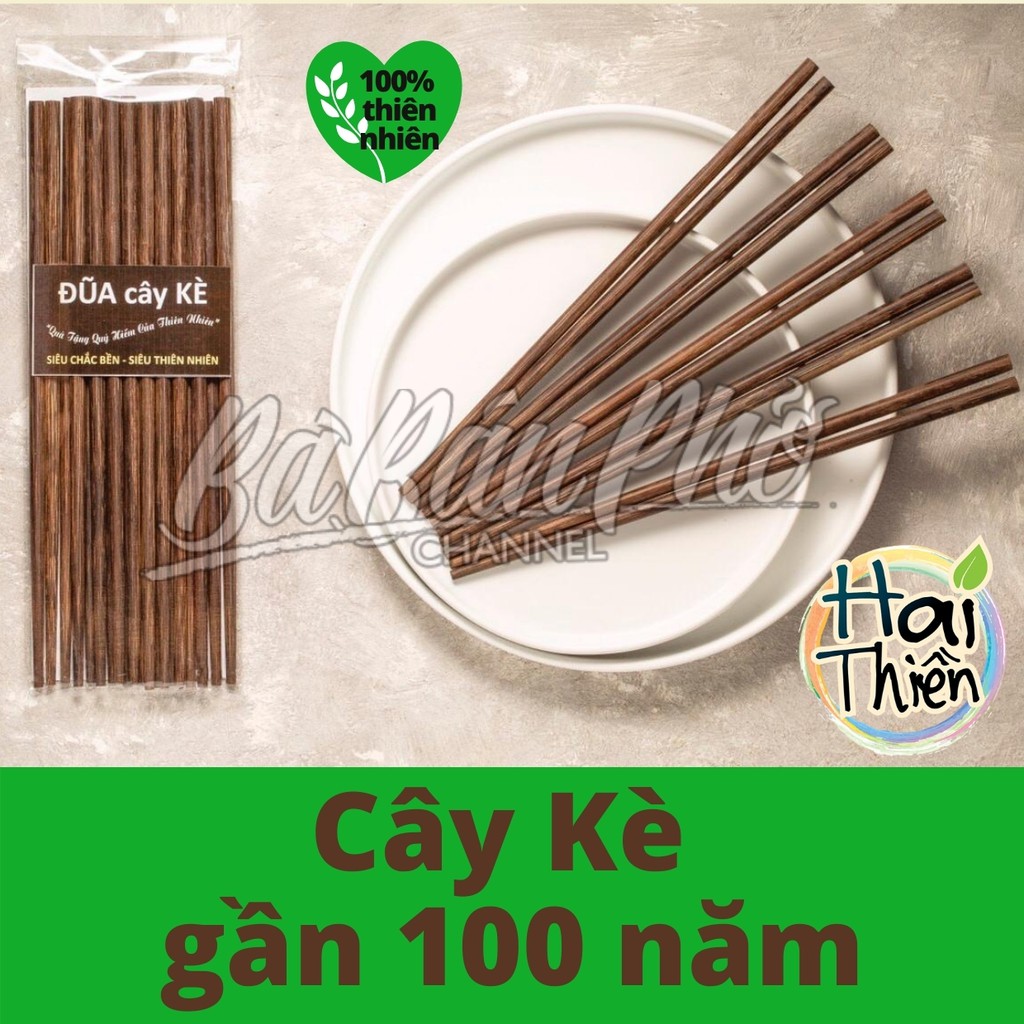 Đũa Gỗ Cây Kè HAI THIỀN Xuất Khẩu Mỹ -  Siêu Chắc Siêu Bền - Không Bất Kỳ Hóa Chất hay Chất bảo Quản nào