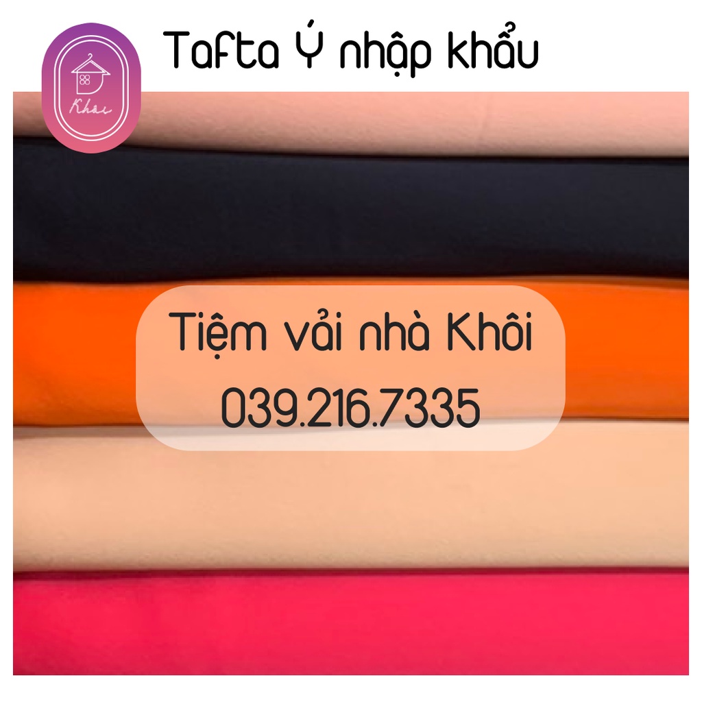 Vải Tafta Ý nhập khẩu chất siêu đẹp may váy, áo lên người cực sang