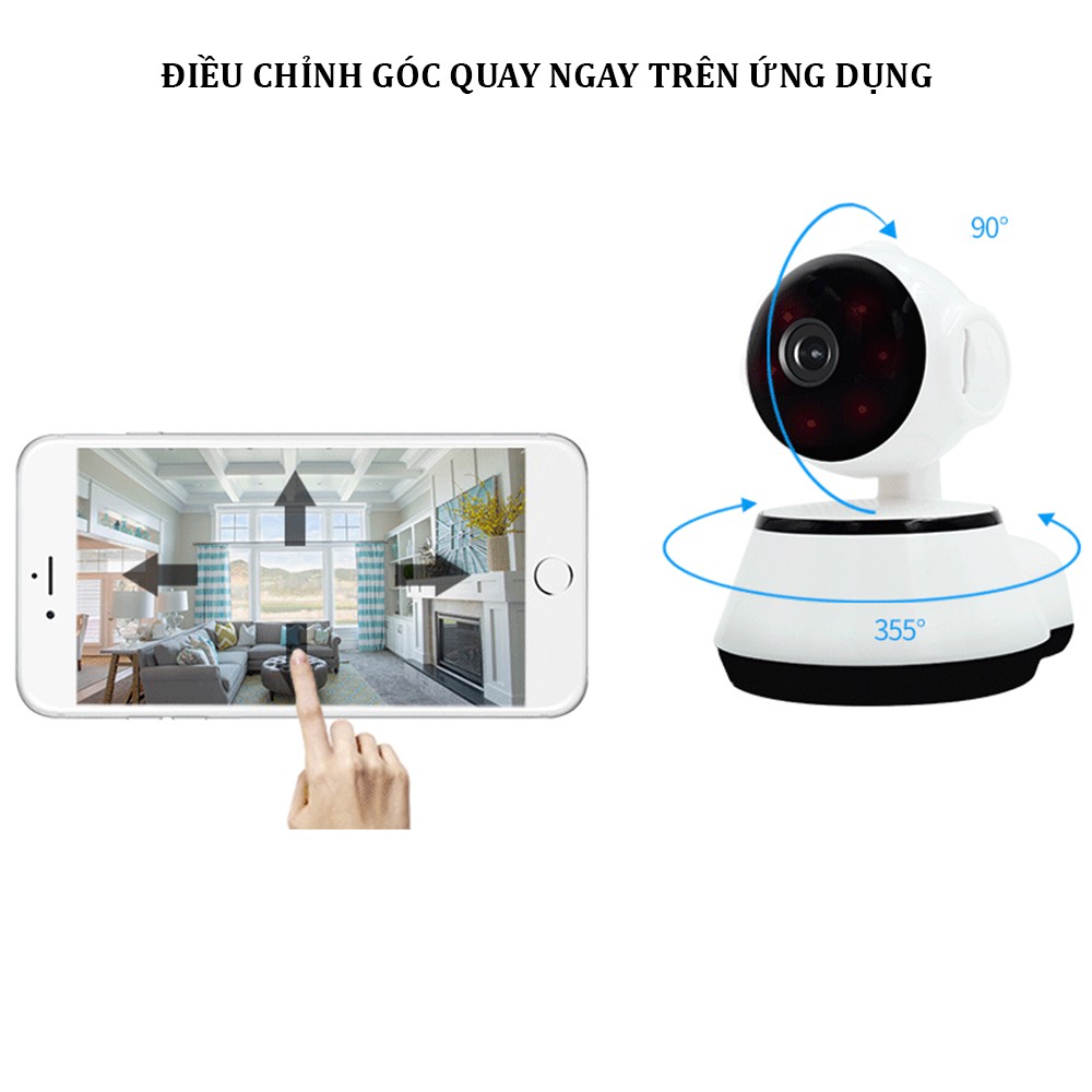 [Mã ELCA5 giảm 7% đơn 500K] Camera giám sát WIFI 2 Ăng-ten Ngầm V380 [ Camera giám sát robot ] | BigBuy360 - bigbuy360.vn