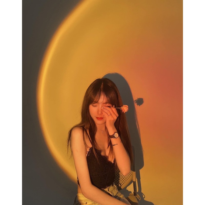 Đèn LED sống ảo hot tiktok - đèn hoàng hôn ảo tung chảo xinh lung linh điều chỉnh góc quay 360 độ | BigBuy360 - bigbuy360.vn