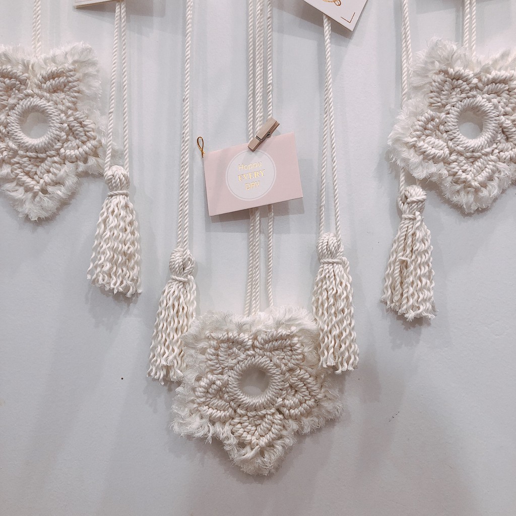 A3 Dây treo ảnh tết macrame trang trí phòng decor nội thất