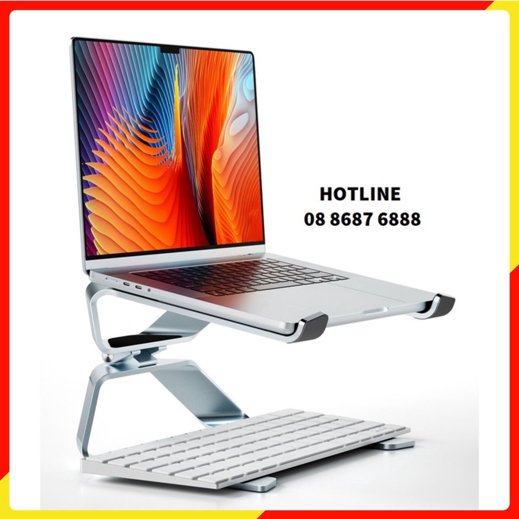 P69 Giá đỡ laptop nhôm cao cấp cho macbook, laptop điều chỉnh độ cao, thiết kế độc đáo lạ mắt.