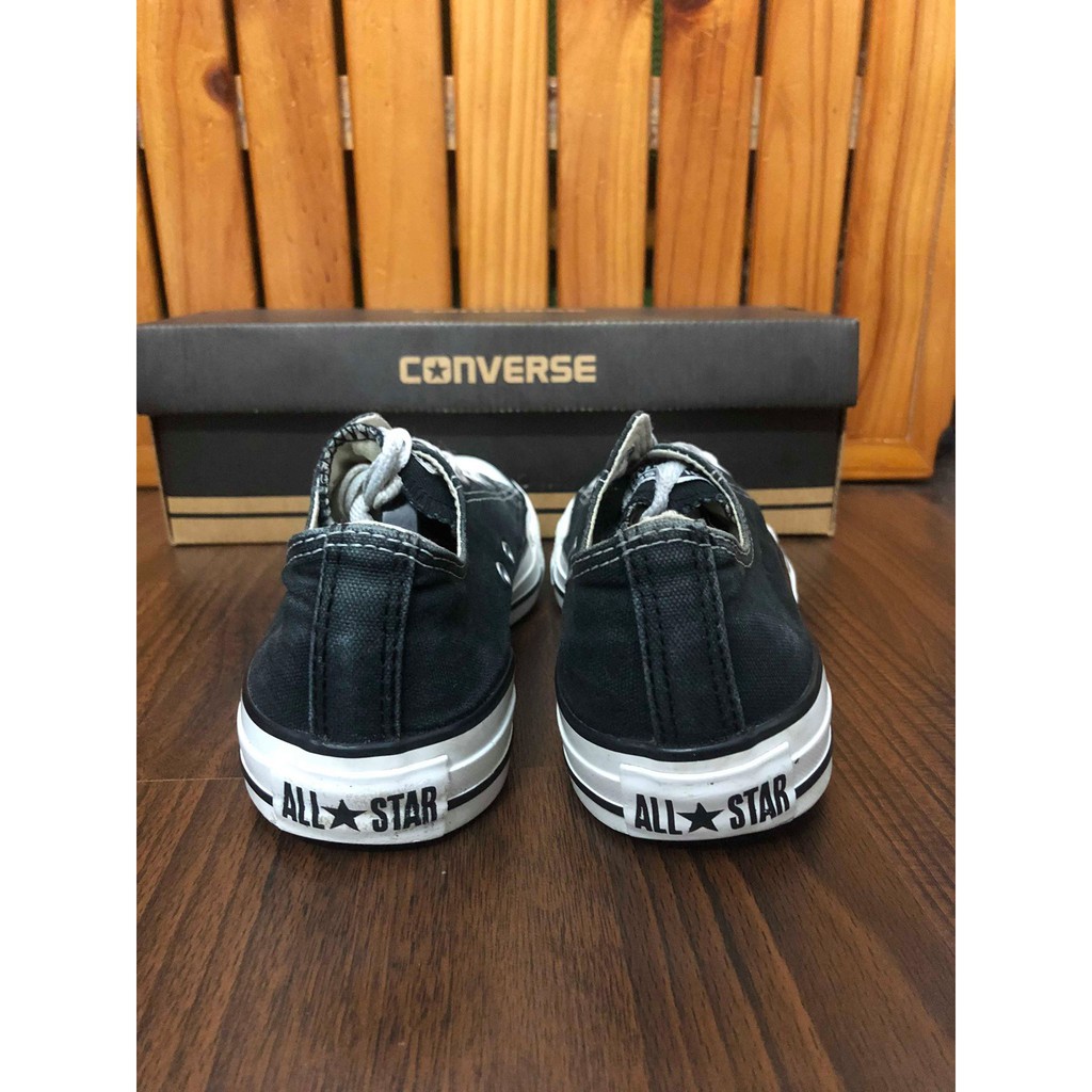 GIÀY SNEAKERS CONVERSE CỔ THẤP SIZE 39 FULL BOX MÀU ĐEN TRẮNG (REAL/2HAND)(CÓ BẢO HÀNH)