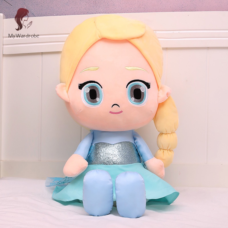 Gối nhồi bông siêu mềm hình công chúa Elsa Anna Frozen cho bé