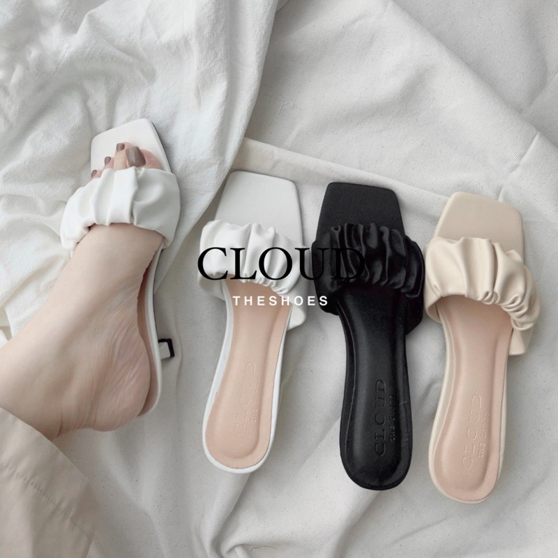 Giày cao gót nữ mũi vuông quai ngang dúng da mềm – Cloud The Shoes