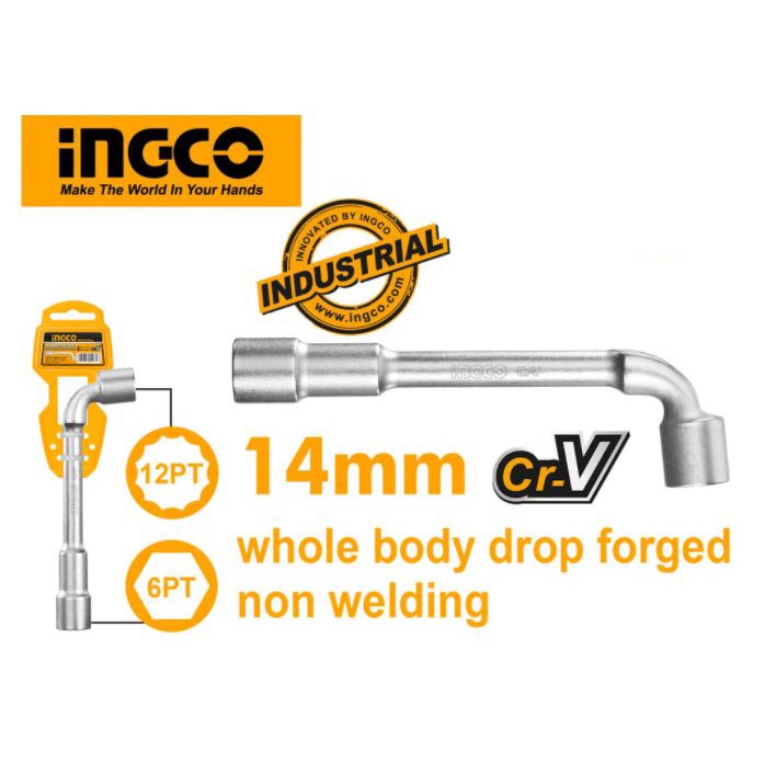 ĐỒ NGHỀ INGCO Chìa vặn góc L 10mm - 12mm -14mm - 17mm  HWL1008 - HWL1208 - HWL1408 - HWL1708 (Cam kết Chính Hãng 100%)