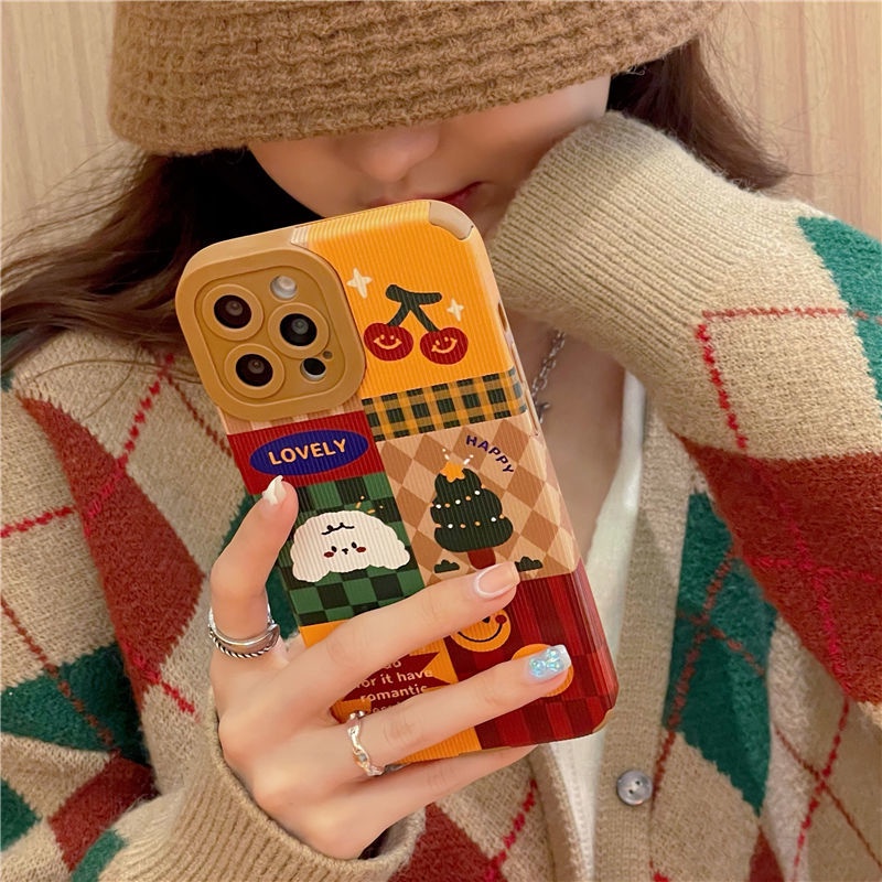 Ốp điện thoại silicon hình cây thông Pjsd cho IPHONE X XS XR XSMAX 11 11PRO 11PROMAX 12 12PRO 12PROMAX 13PRO 13PROMAX