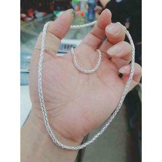 Dây chuyền bạc ta cho bé - dây dừa dày