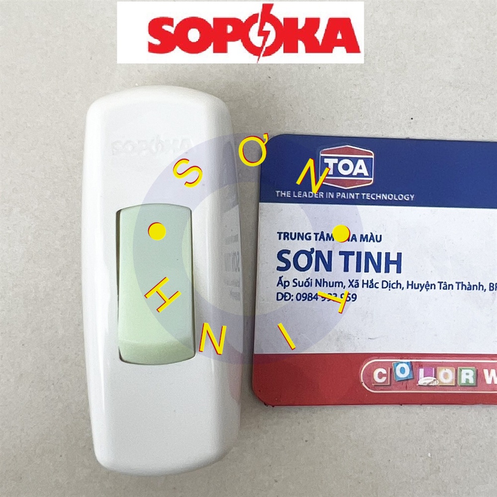 Công tắc điện bật dạ quang SOPOKA NDQ-02 cực đồng đúc