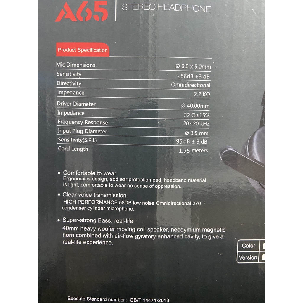 ❤️KeyyStore❤️ Tai nghe game thủ Dolby A65 Tích hợp Mic Tăng giảm âm lượng Jack 3.5 và Jack USB Led Tai Nghe Led Gaming