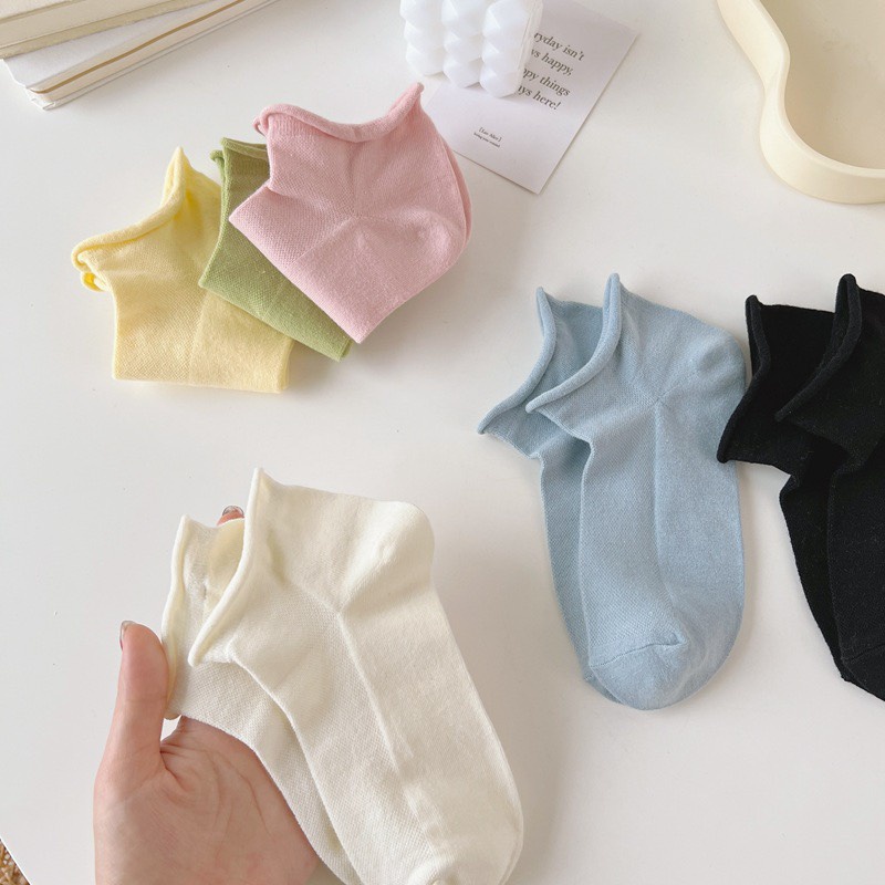 Tất Vân Lưới Màu Trơn ERASHOP 080018 - Phù Hợp Mang Sneaker, Vải Co Giãn 4 Chiều, Đơn Giản , Rẻ Đẹp