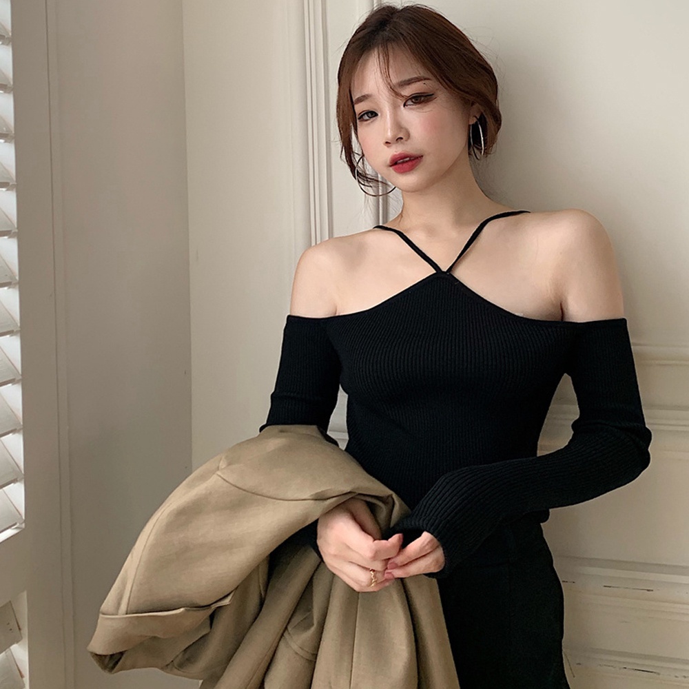 Áo Thun Trễ Vai Dài Tay Thời Trang Xuân Hè Dành Cho Nữ