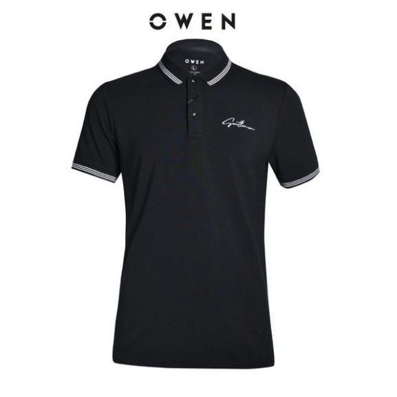 OWEN - Áo polo nam Owen màu đen 22346 - Áo thun ngắn tay có cổ nam - CHÍNH HÃNG