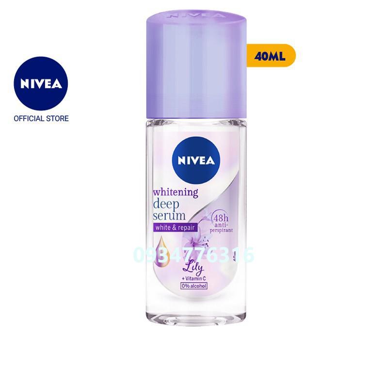 ✅ Lăn ngăn mùi Nivea serum trắng mịn hương hoa Lily (40ml)