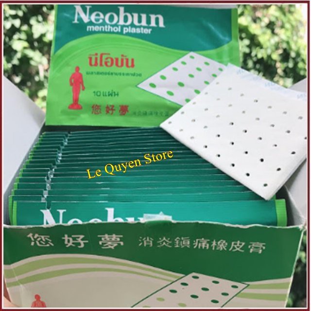 [Chính Hãng]Miếng dán giảm đau Neobun Menthol Plaster Thái Lan