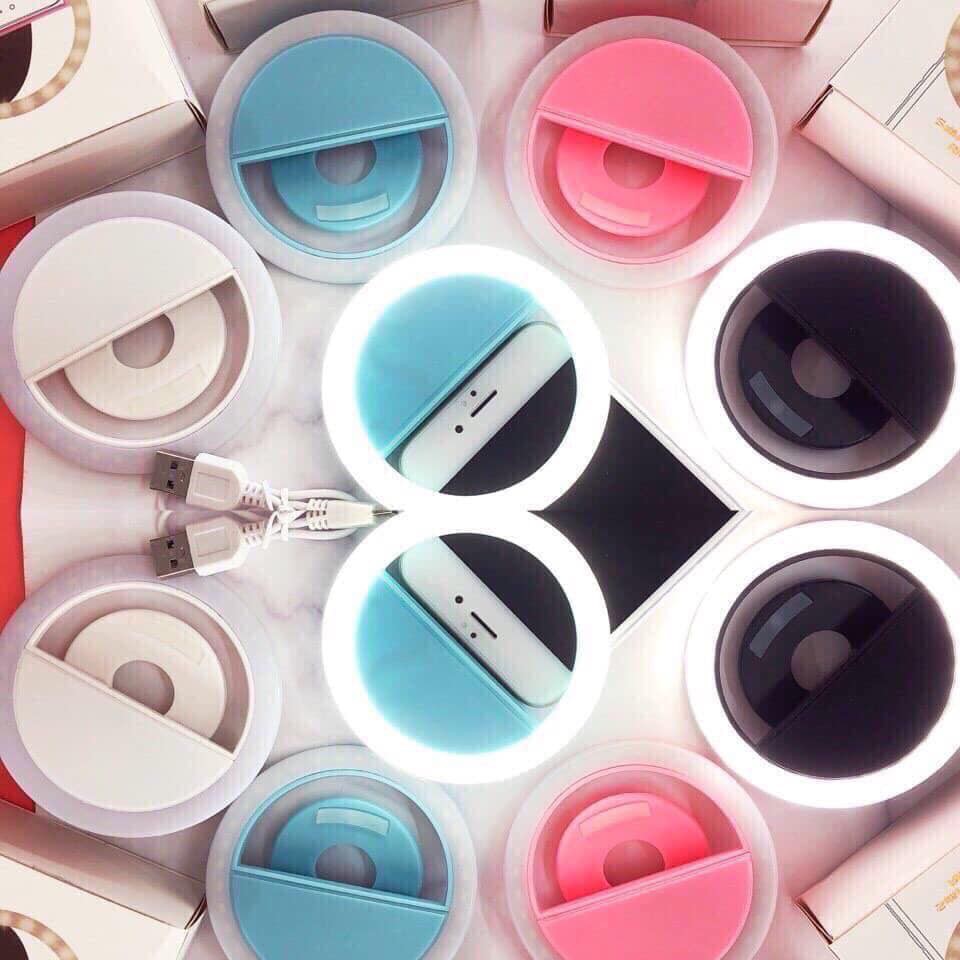 Đèn Selfie Chụp Ảnh Tự Sướng Đèn Flash Led 3 Chế Độ Sạc USB Sử Dụng Trong Đêm