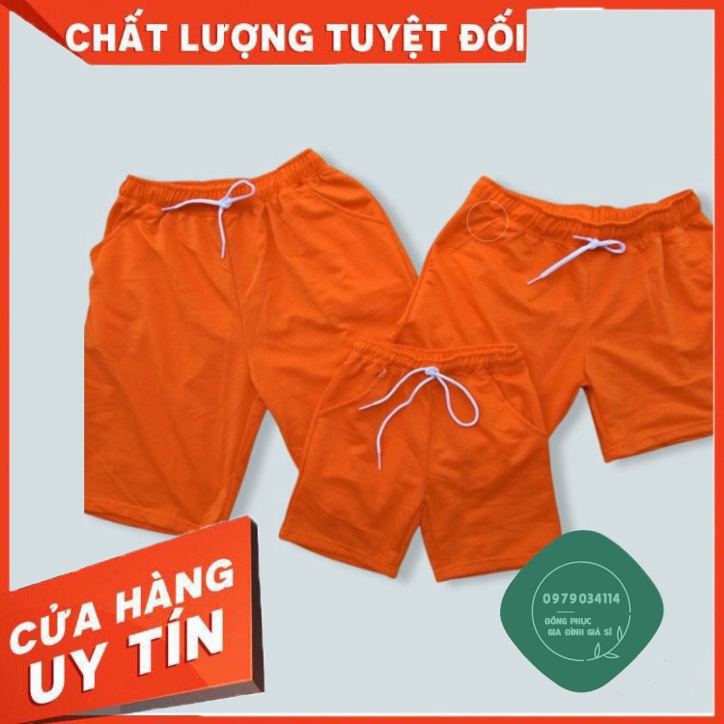 Quần đi biển gia đình, hội nhóm - Thun da cá mềm mịn, màu cam nổi bật DBM01 Áo thun giá sỉ