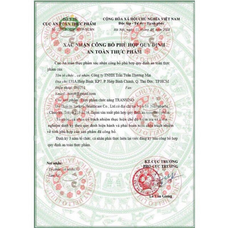 ( có feedback, chuẩn bill) viên uống transino white c nhật bản | Thế Giới Skin Care