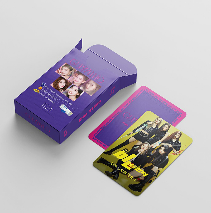 Hộp 54 thẻ ảnh lomo in hình album guess who của nhóm nhạc itzy 2021