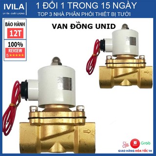 Van điện từ bằng đồng Unid UW 15 - 20 -25 - 35 - Đóng ngắt nhanh an toàn tuyệt đối - Bảo hành 12 tháng