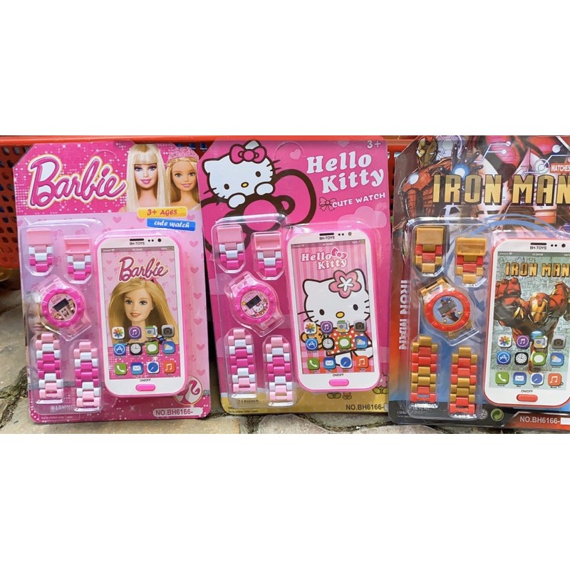 Đồng hồ lego kèm điện thoại iphone siêu xinh cho bé trai - bé gái