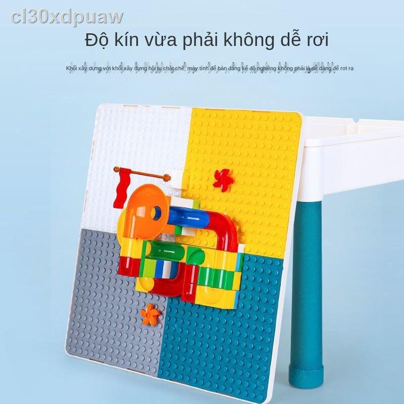 [bán chạy]Tương thích với đồ chơi xếp hình khối lắp ráp Lego dành cho trẻ em Bàn gỗ xây dựng lớn hạt bé trai 3 đến 6 tuổ