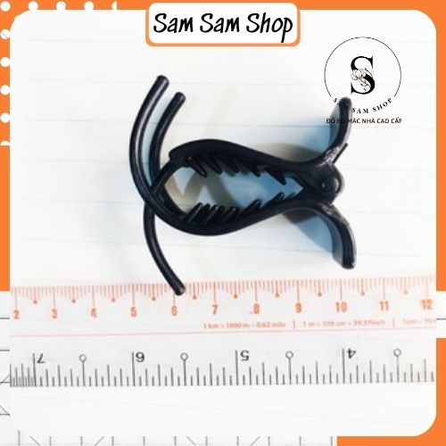 Kẹp tóc càng cua 3 răng nhựa cứng giao màu ngẫu nhiên - Sam Sam Shop