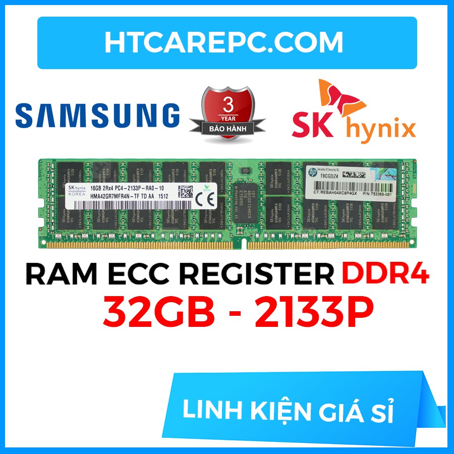 Ram 32gb ddr4 ecc register server workstation pc4-2133p | BigBuy360 - bigbuy360.vn