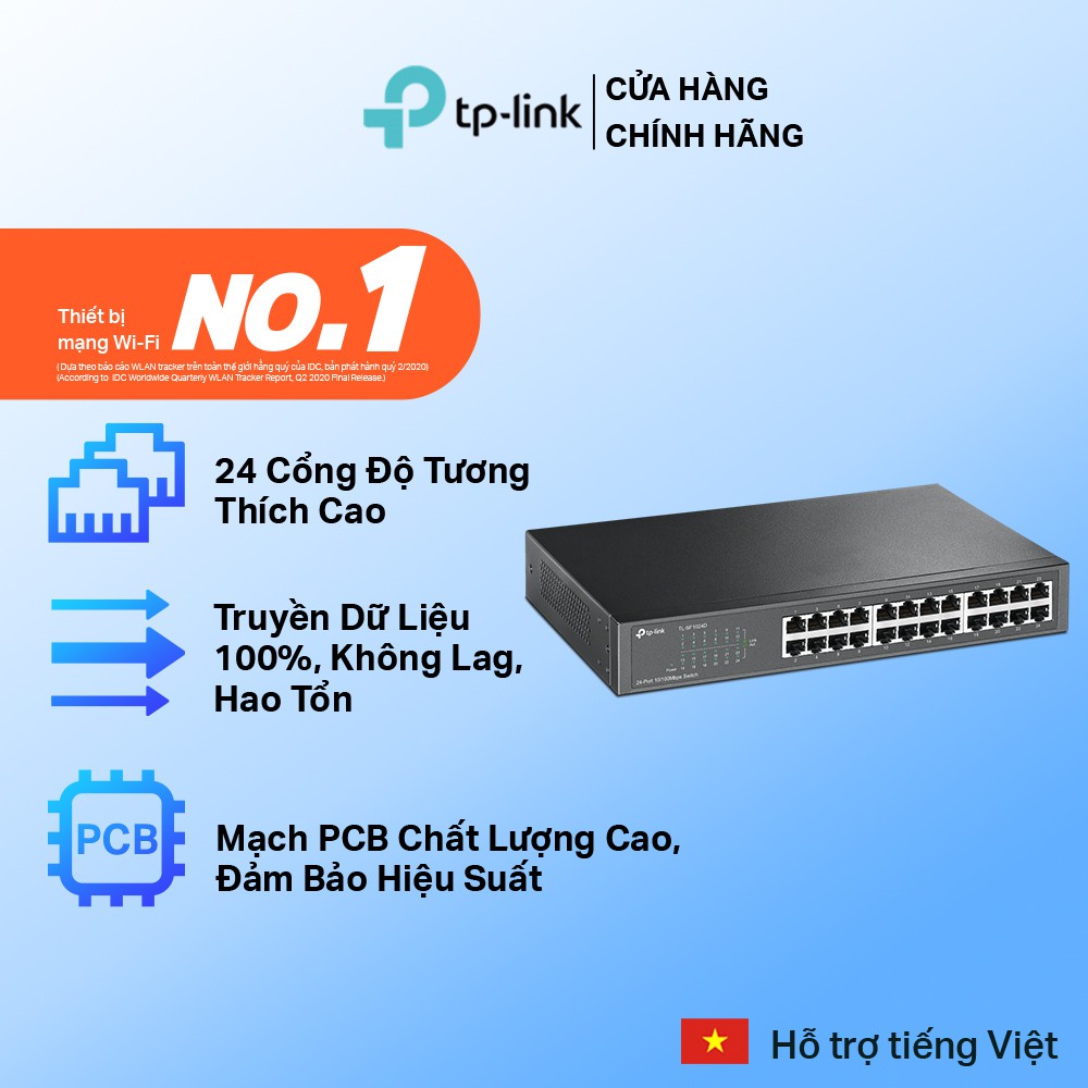 Bộ Chia Tín Hiệu TP-Link TL-SF1024D Switch 24 cổng RJ45 10/100Mbps