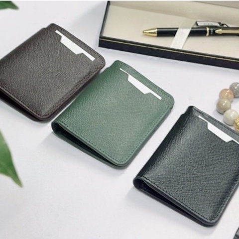 Ví nam City mộc  da thật nhập khẩu nhỏ gọn thời trang tối giản lucaster -LCR056 FullBox Bh-12 tháng