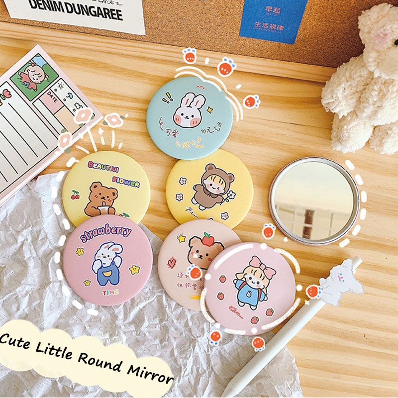 [Mã LIFE0803ALL giảm 10% đơn 0K] Gương Hình Tròn Nhỏ Gọn Sáng Tạo Dùng Cho Trang Điểm