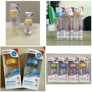 Bình Sữa Pigeon Cổ Hẹp 120ml (hàng chính hãng, siêu rẻ) - CENS
