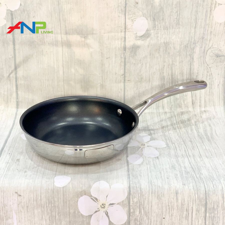 Chảo Xào,Rán - Inox 304 2 lớp Đáy Liền - Chống Dính ELMICH Tri-Max Size EL3737 20cm/EL3738 24cm/EL3739 26cm/EL3740 28cm