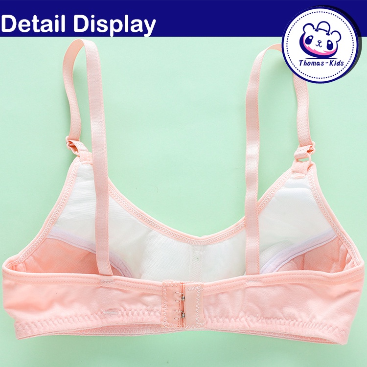 Áo Ngực Không Đệm 100% Cotton Có Dây Điều Chỉnh Cho Tuổi Teen 8-16