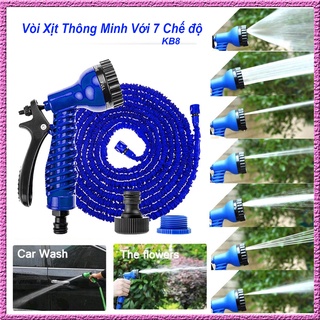 Vòi Xịt Rửa Thông Minh Giãn Nở 15m,vòi Xịt Tăng Áp, Bộ vòi rửa xe, tưới cây giãn nở, Vòi Xịt Thông Minh 7 chế độ