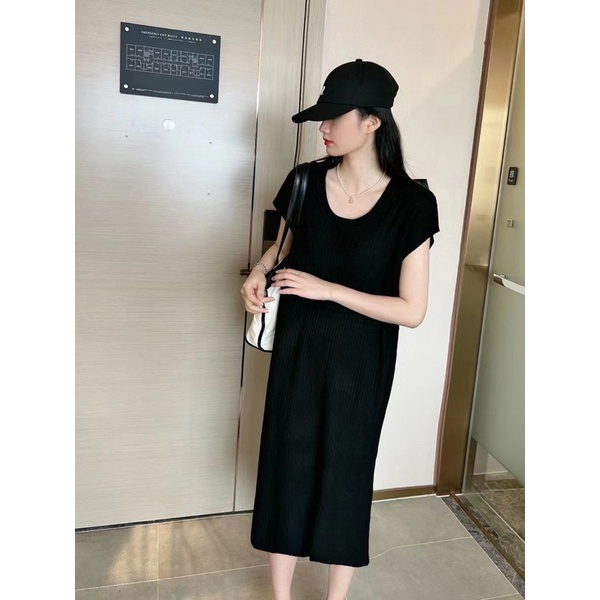 Váy len tăm tay hến phom suông dài rộng