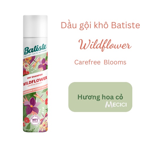 Dầu gội khô Batiste Dry Shampoo 200ml hết ngứa, hết bết dính tóc giúp tóc bồng bềnh, chính hãng - Shop Mecici