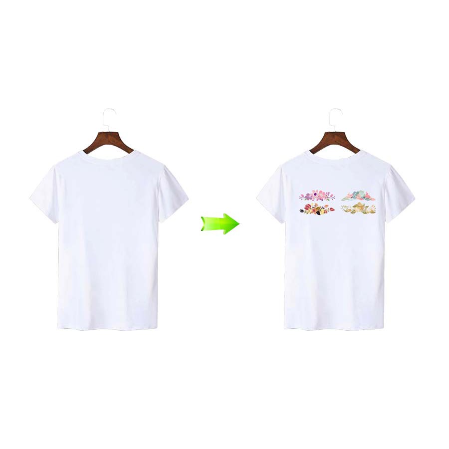 Set 12 Miếng Vá Trang Trí Quần Áo Hình Hoa Hoạt Hình