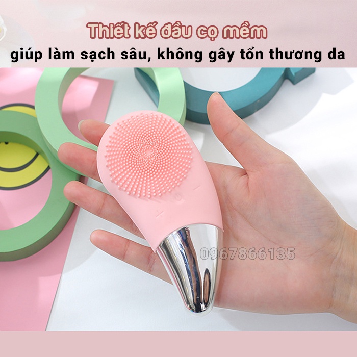 Máy rửa mặt Sonic Facial Brush cao cấp massage, nâng cơ mặt, làm sạch sâu,…