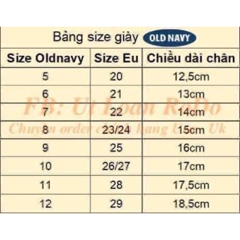 Giày nhựa thơm oldnavy size 27,  28 sale