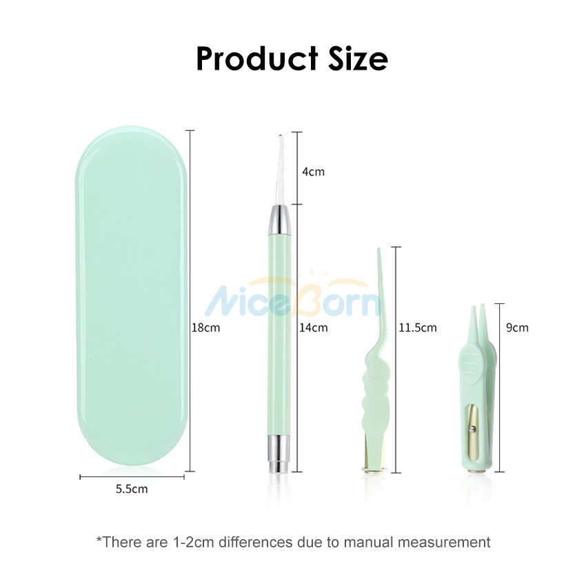 Dụng cụ lấy ráy tai có đèn LED phóng đại 5 lần NiceBorn