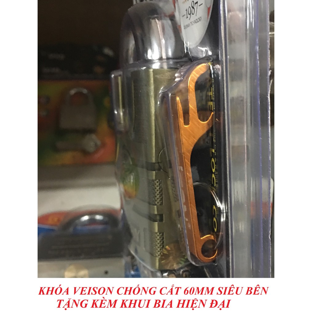 Ổ Khóa Cửa Chống Cắt VESION 60mm Chìa Đặc Biệt Cao Cấp Chống Trộm Tặng Kèm Khui Bia (Chính Hãng)