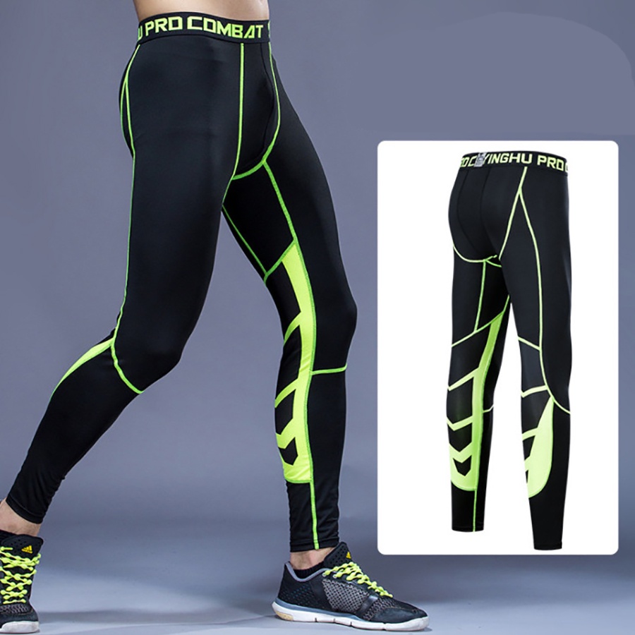 Quần Legging -Quần Giữ Nhiệt Nam Chuyên Tập Gym Màu Xanh