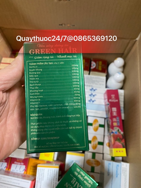 ✅VIÊN UỐNG DƯỠNG TÓC GREEN HAIR (sản phẩm này ko phải là thuốc không có tác dụng thay thế thuốc chữa bệnh)