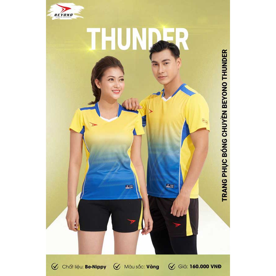 Bộ quần áo bóng chuyền nam và nữ Beyono Thunder - vải mè cao cấp ,mịn và thoáng mát - hàng phân phối chính hãng