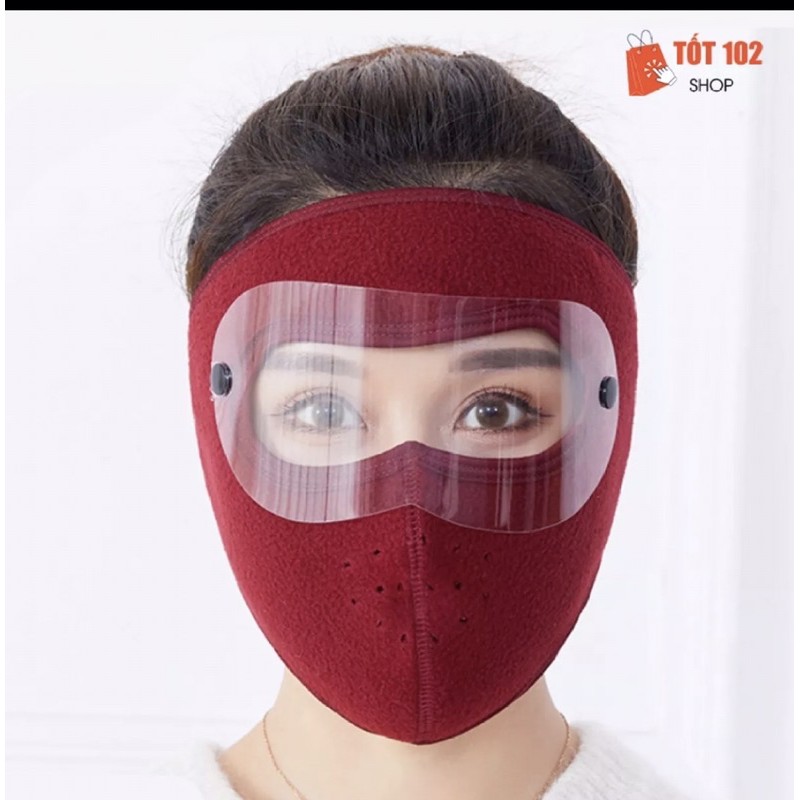 [HÀNG LOẠI 1] Khẩu Trang Ninja Cao Cấp Lót Nỉ Có Kính Chống Nắng, Chống Gió, Chống Bụi Tiện Lợi - Kính Có Thể Tháo Rời | BigBuy360 - bigbuy360.vn
