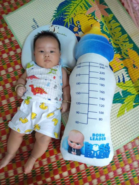 GỐI ÔM BÌNH SỮA BABY BOSS (70cm) GỐI ÔM HÌNH BÌNH SỮA ( ẢNH + VIDEO THẬT 100%)