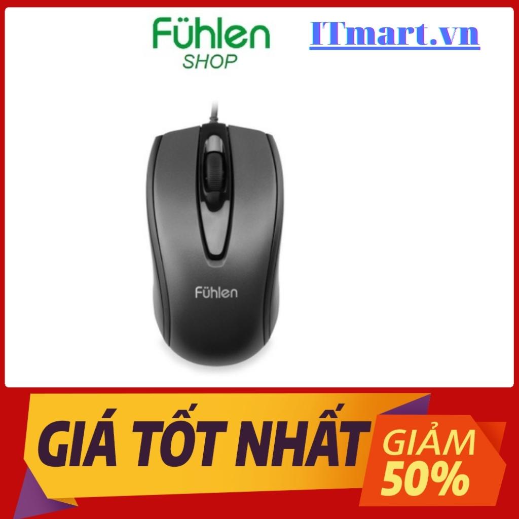 Chuột Máy Tính Có Dây Fulhen L102 Màu đen Hàng Nhập Khẩu BH 12 Tháng