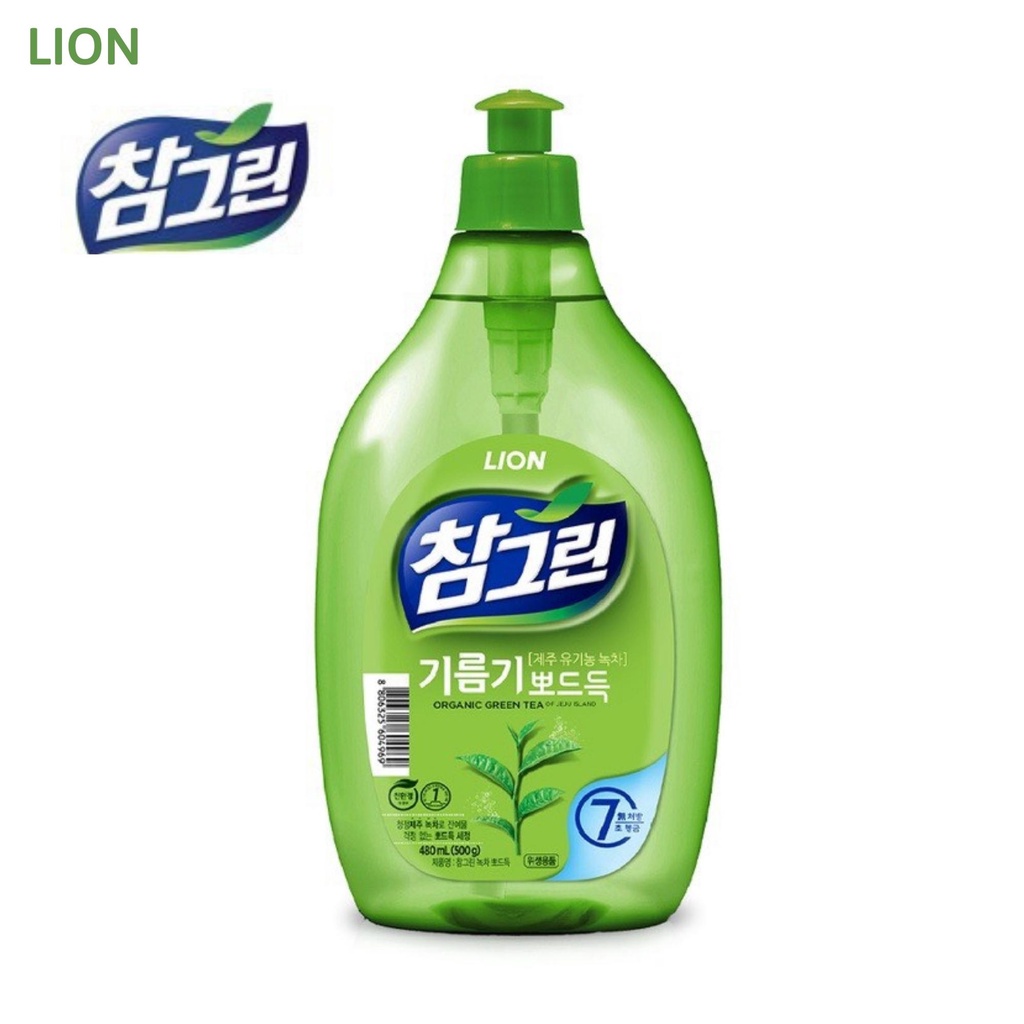 Nước Rửa Chén Bát Chiết Xuất Trà Xanh Lion Hàn Quốc Nhập Khẩu Chính Hãng 500g - 1kg - 1.2L